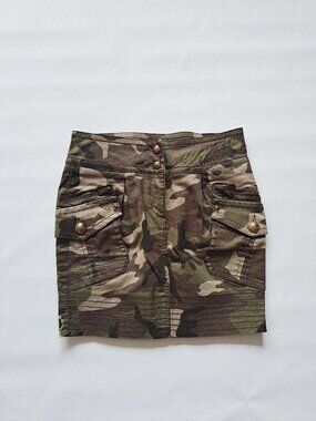 VDP Women Army Green Italian Short Skirt Size 40